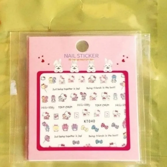 NWT Hello Kitty Nail Art Design Stickers N°1 FRIENDSHIP! - Picture 5 of 14